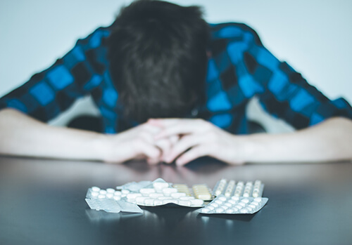 A man struggles with opiate withdrawal