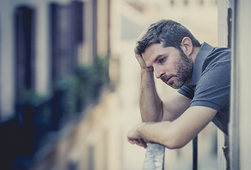 man in need of mindfulness based stress reduction