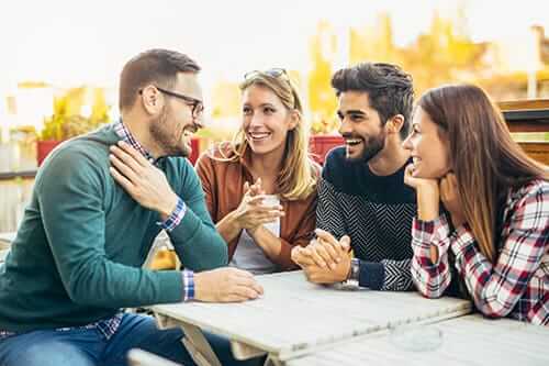 friends celebrating Time to Talk Day