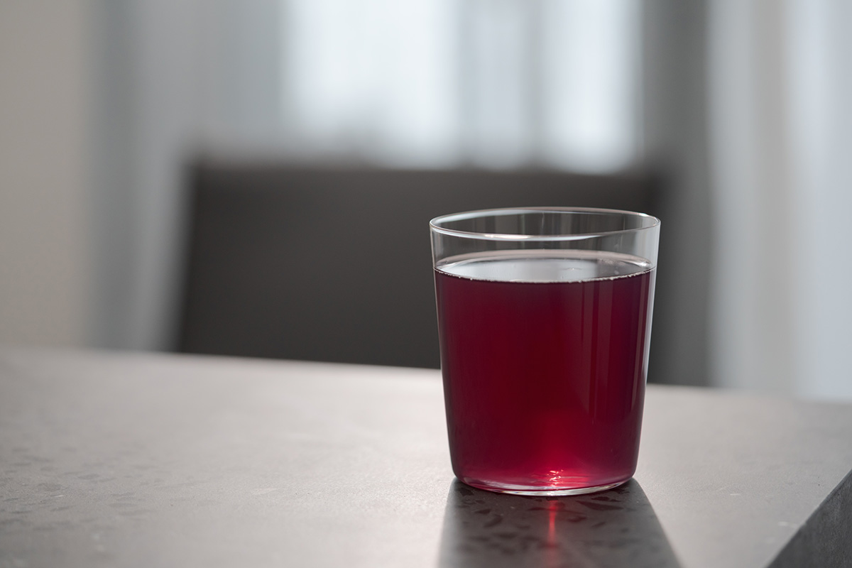 glass on a table for someone with a lean addiction