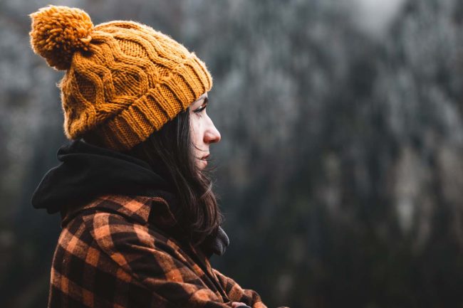 woman considers winter's effect on her mental health