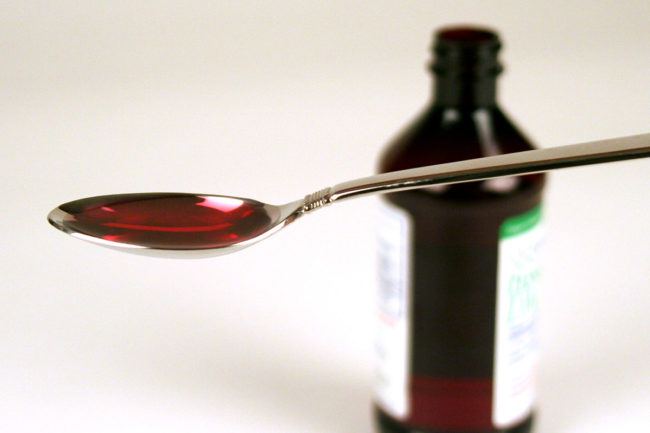 lean opioid drug in spoon