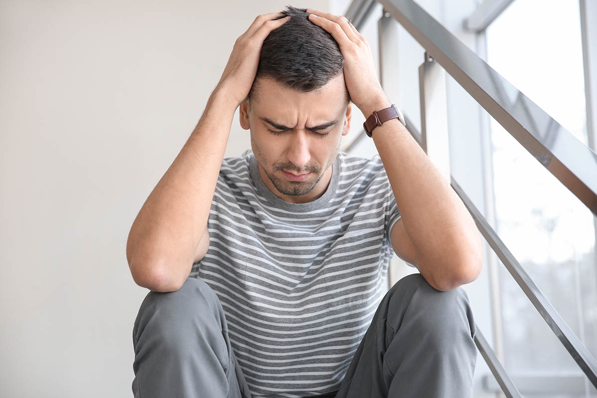 Man displaying signs of benzo addiction