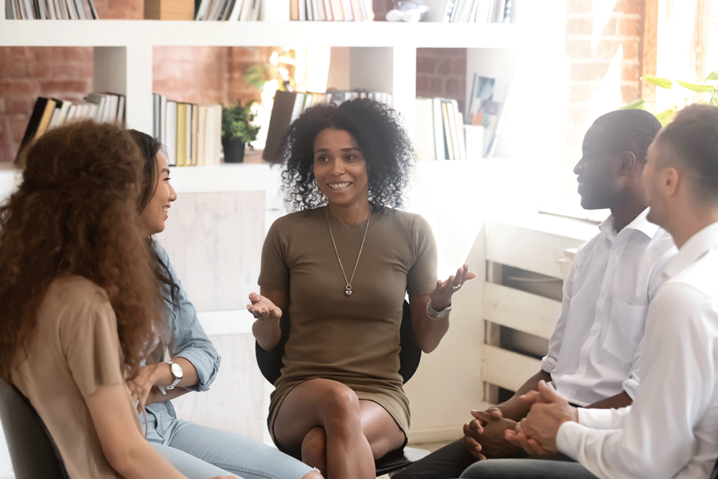 People in an experiential therapy program