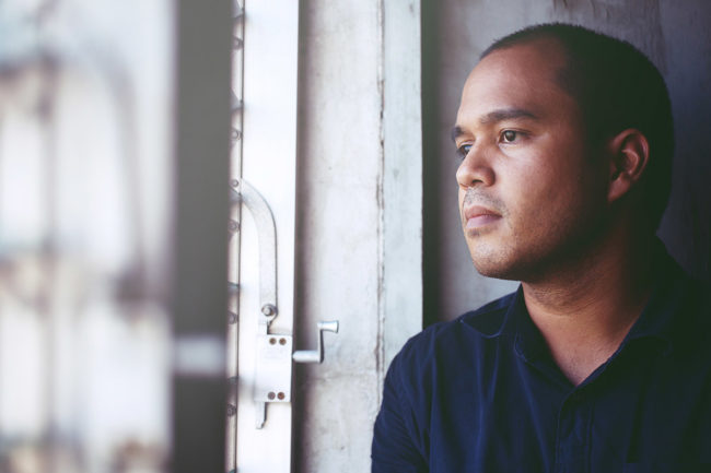 Man thinking about the long-term effects of Xanax