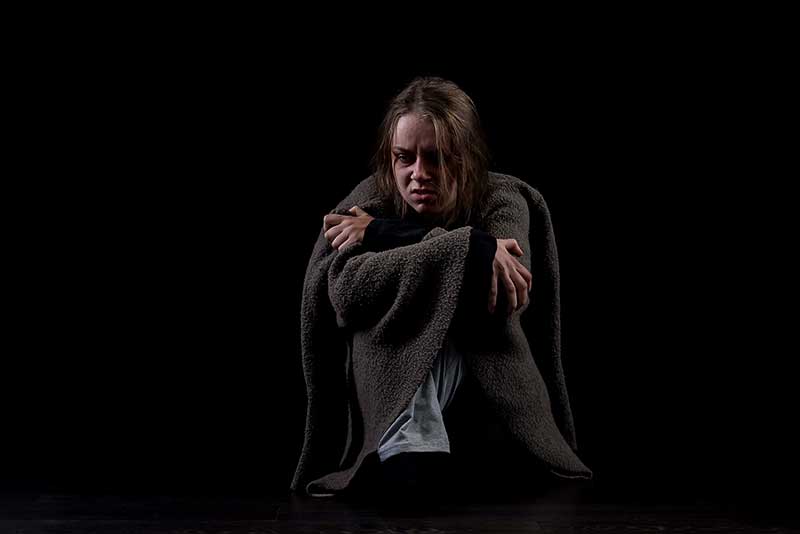 Young woman experiencing Xanax withdrawal