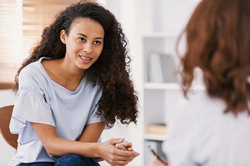 A woman in ecstasy addiction treatment
