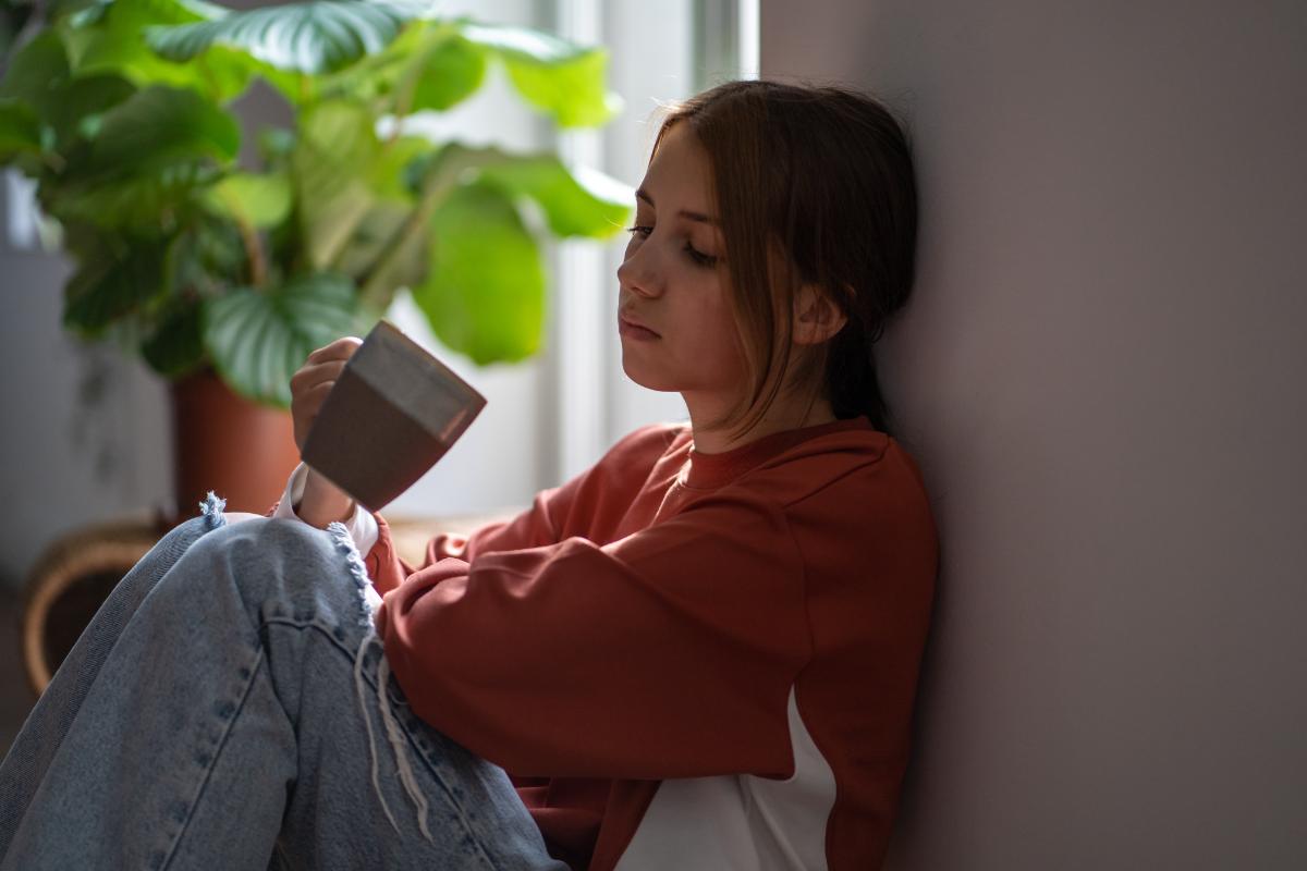 Teen thinking about teen drug abuse