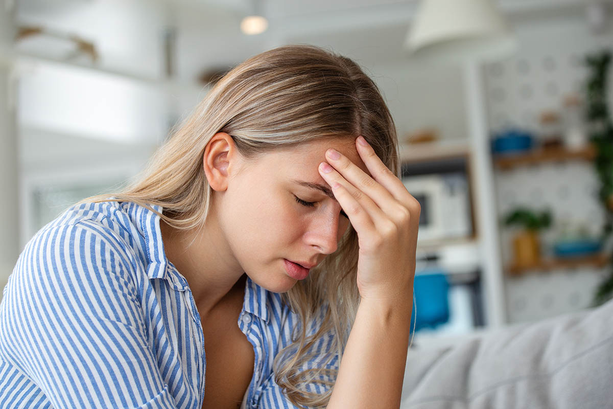 A young woman thinking about Xanax overdose symptoms